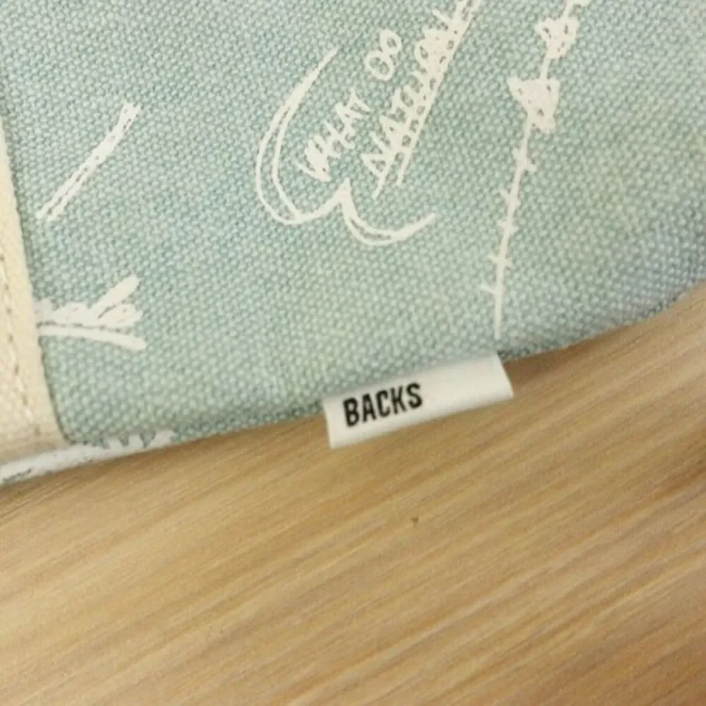 Laptop 13 Clutch Portfolio Bag Large Light Blue Cotton Document‎ Preppy BACKS